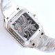 AAA Grade Replica Cartier Santos Skeleton Stainelss Steel Quartz Watches 40 mm  (8)_th.jpg